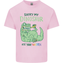 My Dinosaur Ate Your Unicorn T-Rex Funny Mens Cotton T-Shirt Tee Top Light Pink