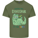 My Dinosaur Ate Your Unicorn T-Rex Funny Mens Cotton T-Shirt Tee Top Military Green