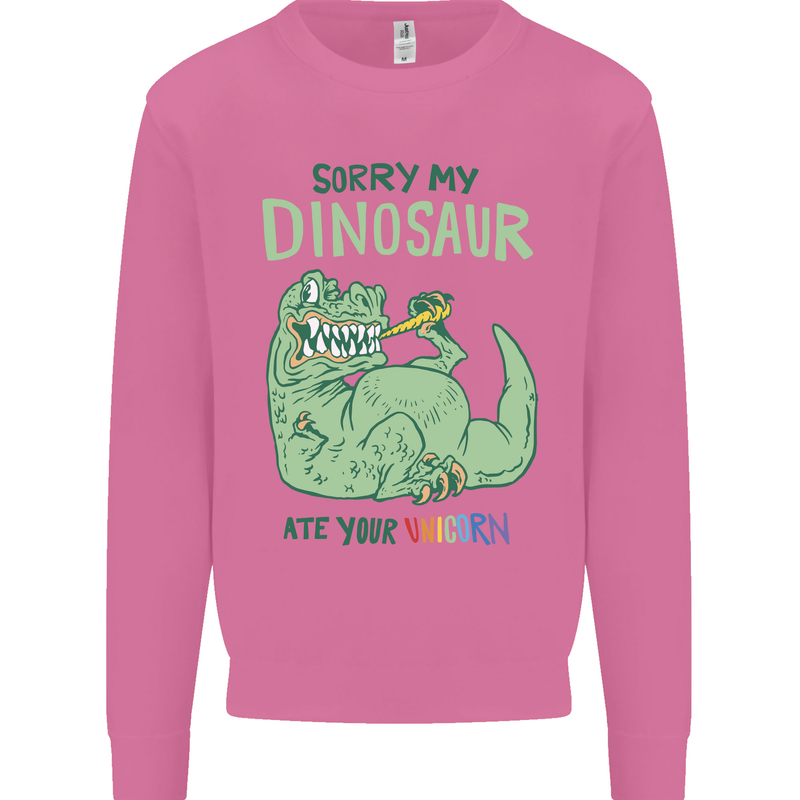 My Dinosaur Ate Your Unicorn T-Rex Funny Mens Sweatshirt Jumper Azalea
