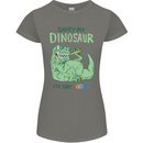 My Dinosaur Ate Your Unicorn T-Rex Funny Womens Petite Cut T-Shirt Charcoal