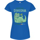 My Dinosaur Ate Your Unicorn T-Rex Funny Womens Petite Cut T-Shirt Royal Blue