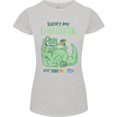 My Dinosaur Ate Your Unicorn T-Rex Funny Womens Petite Cut T-Shirt Sports Grey