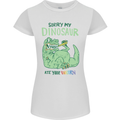 My Dinosaur Ate Your Unicorn T-Rex Funny Womens Petite Cut T-Shirt White