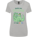 My Dinosaur Ate Your Unicorn T-Rex Funny Womens Wider Cut T-Shirt Sports Grey