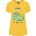 My Dinosaur Ate Your Unicorn T-Rex Funny Womens Wider Cut T-Shirt Yellow