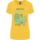 My Dinosaur Ate Your Unicorn T-Rex Funny Womens Wider Cut T-Shirt Yellow