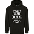 My Dog Rescued Me Funny Childrens Kids Hoodie Black