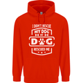 My Dog Rescued Me Funny Childrens Kids Hoodie Bright Red