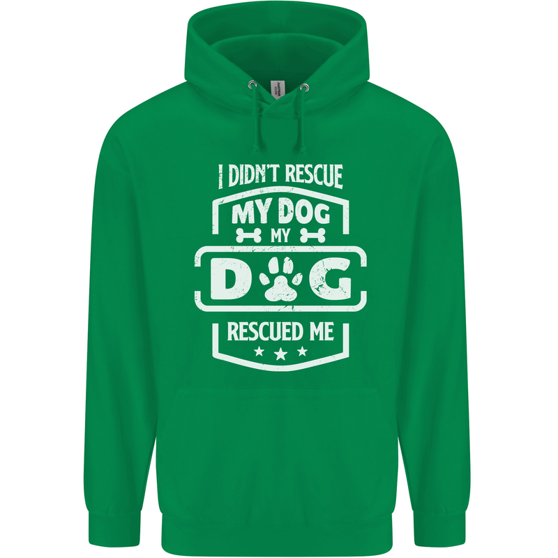 My Dog Rescued Me Funny Childrens Kids Hoodie Irish Green