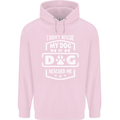 My Dog Rescued Me Funny Childrens Kids Hoodie Light Pink