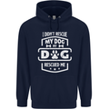 My Dog Rescued Me Funny Childrens Kids Hoodie Navy Blue