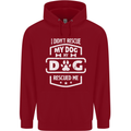My Dog Rescued Me Funny Childrens Kids Hoodie Red