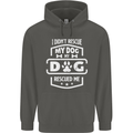 My Dog Rescued Me Funny Childrens Kids Hoodie Storm Grey