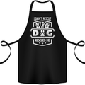 My Dog Rescued Me Funny Cotton Apron 100% Organic Black