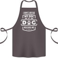 My Dog Rescued Me Funny Cotton Apron 100% Organic Dark Grey