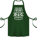 My Dog Rescued Me Funny Cotton Apron 100% Organic Forest Green