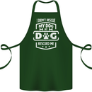 My Dog Rescued Me Funny Cotton Apron 100% Organic Forest Green