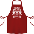 My Dog Rescued Me Funny Cotton Apron 100% Organic Maroon