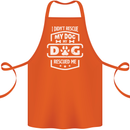 My Dog Rescued Me Funny Cotton Apron 100% Organic Orange