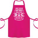 My Dog Rescued Me Funny Cotton Apron 100% Organic Pink