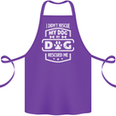 My Dog Rescued Me Funny Cotton Apron 100% Organic Purple