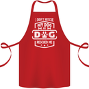 My Dog Rescued Me Funny Cotton Apron 100% Organic Red