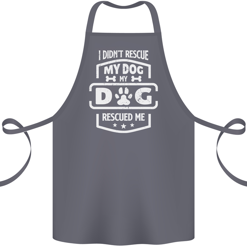 My Dog Rescued Me Funny Cotton Apron 100% Organic Steel