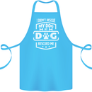 My Dog Rescued Me Funny Cotton Apron 100% Organic Turquoise