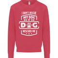 My Dog Rescued Me Funny Kids Sweatshirt Jumper Heliconia
