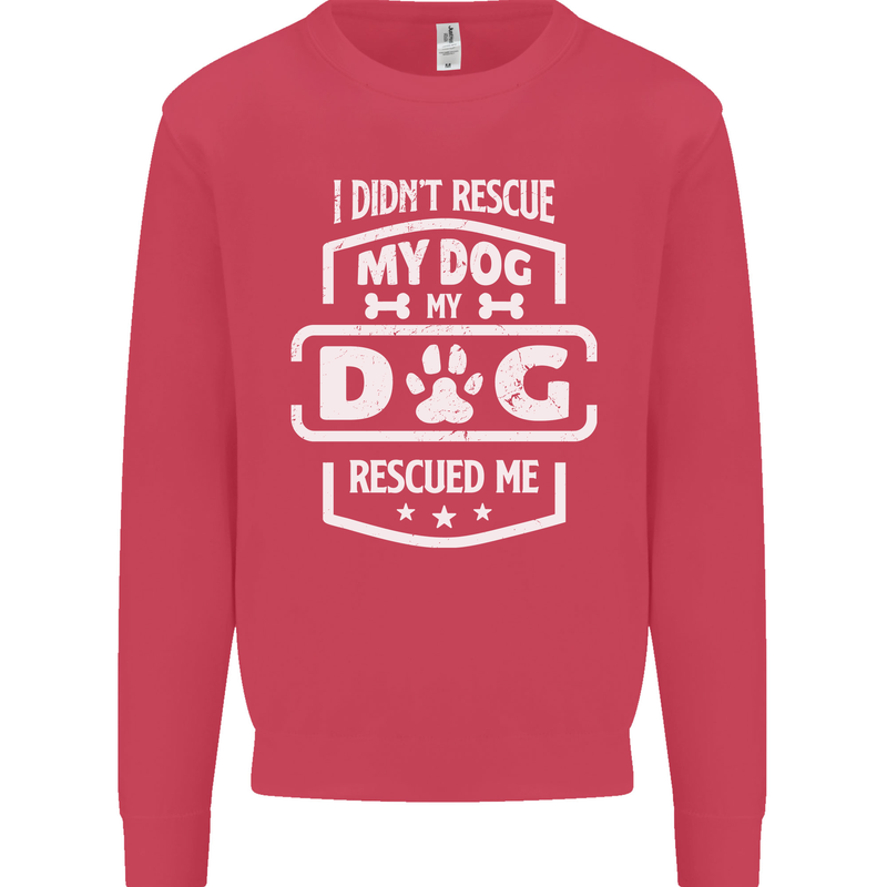 My Dog Rescued Me Funny Kids Sweatshirt Jumper Heliconia