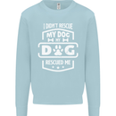 My Dog Rescued Me Funny Kids Sweatshirt Jumper Light Blue