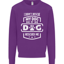 My Dog Rescued Me Funny Kids Sweatshirt Jumper Purple