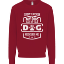 My Dog Rescued Me Funny Kids Sweatshirt Jumper Red