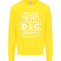 My Dog Rescued Me Funny Kids Sweatshirt Jumper Yellow