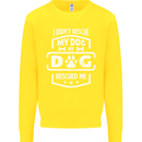 My Dog Rescued Me Funny Kids Sweatshirt Jumper Yellow