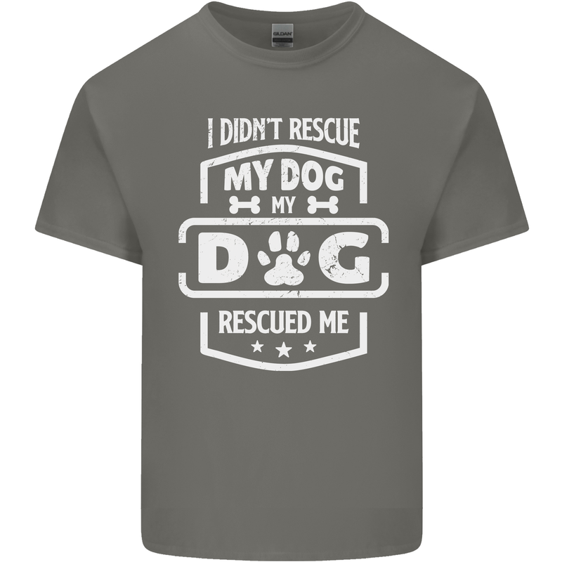 My Dog Rescued Me Funny Kids T-Shirt Childrens Charcoal