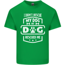 My Dog Rescued Me Funny Kids T-Shirt Childrens Irish Green