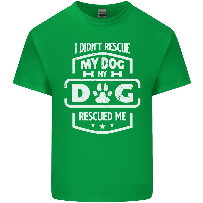 My Dog Rescued Me Funny Kids T-Shirt Childrens Irish Green