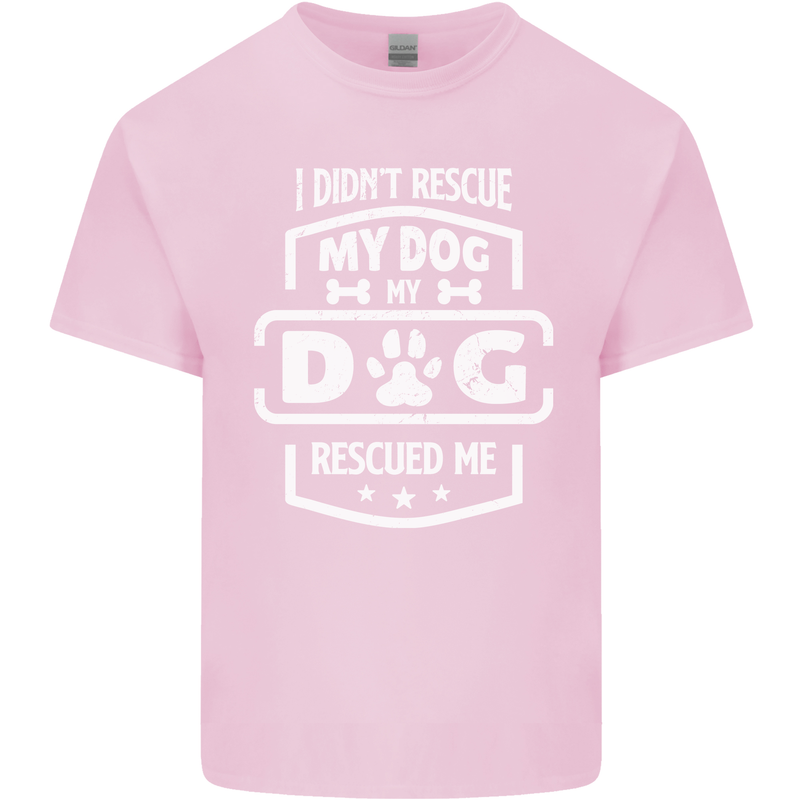 My Dog Rescued Me Funny Kids T-Shirt Childrens Light Pink
