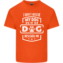 My Dog Rescued Me Funny Kids T-Shirt Childrens Orange