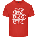My Dog Rescued Me Funny Kids T-Shirt Childrens Red