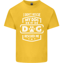 My Dog Rescued Me Funny Kids T-Shirt Childrens Yellow