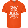 My Dog Rescued Me Funny Mens Cotton T-Shirt Tee Top Orange
