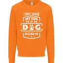 My Dog Rescued Me Funny Mens Sweatshirt Jumper Orange