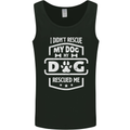 My Dog Rescued Me Funny Mens Vest Tank Top Black