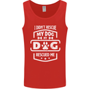 My Dog Rescued Me Funny Mens Vest Tank Top Red