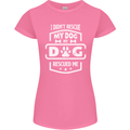 My Dog Rescued Me Funny Womens Petite Cut T-Shirt Azalea
