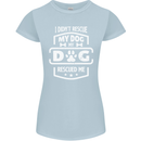 My Dog Rescued Me Funny Womens Petite Cut T-Shirt Light Blue