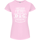 My Dog Rescued Me Funny Womens Petite Cut T-Shirt Light Pink