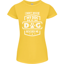 My Dog Rescued Me Funny Womens Petite Cut T-Shirt Yellow